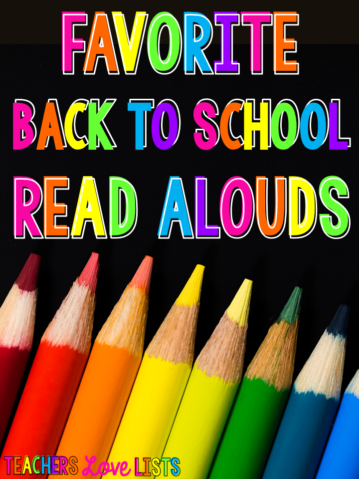 Back to School Read Alouds First Grade Kindergarten