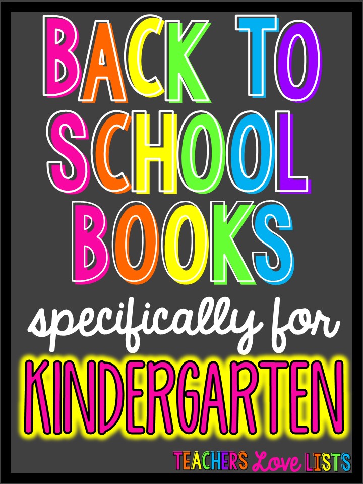 Back to School Books Kindergarten read alouds